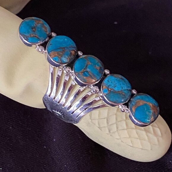 Turquoise 4 Stone Ring.  Fits size 6-7. - Picture 3 of 4